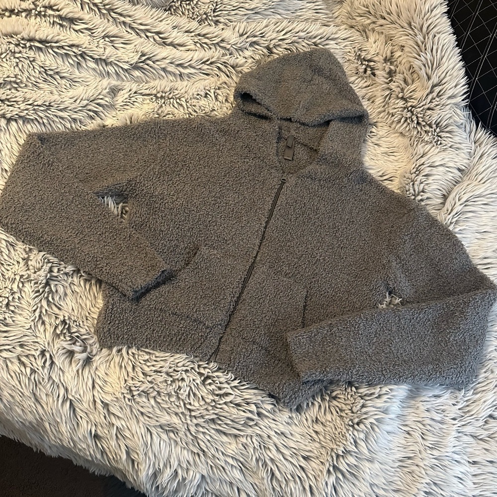SKIMS COZY KNIT CROPPED JACKET